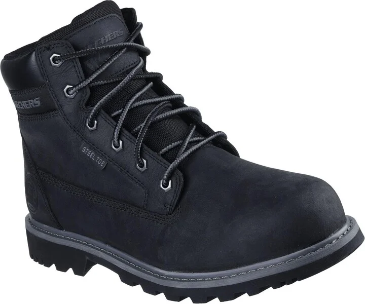 Skechers Men's Longrider 6 Inch Padded Collar Steel Toe Electrical Hazard Boot Industrial