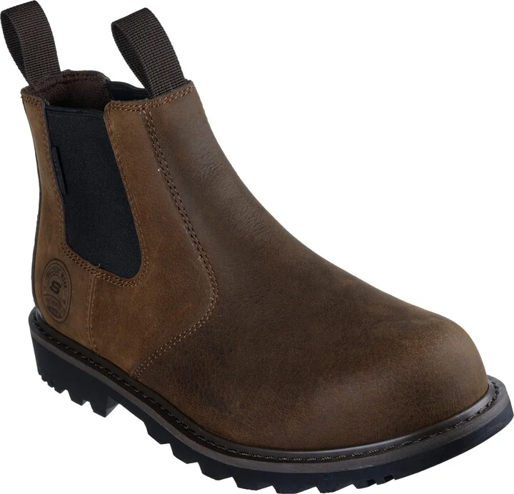 Skechers Men's Longrider Steel Toe Chelsea Boot with Vapor Foam Insole Industrial