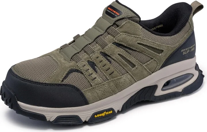 Skechers Men's Skech-Air Envoy Cabon Nano Safety Toe Hands Free Slip-in Construction Shoe