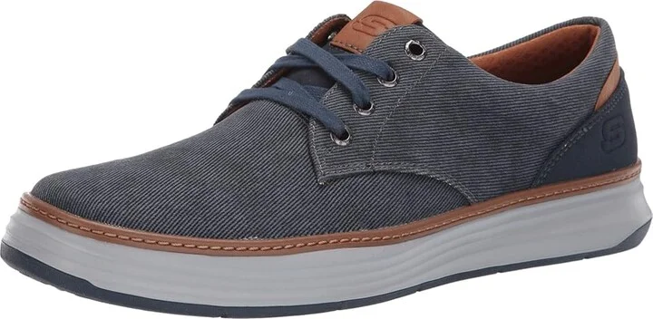 SKECHERS Moreno Men's Lace up casual Shoes Navy : 7 D - Medium, Canvas - Image 2