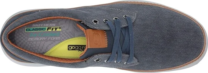 SKECHERS Moreno Men's Lace up casual Shoes Navy : 7 D - Medium, Canvas - Image 3