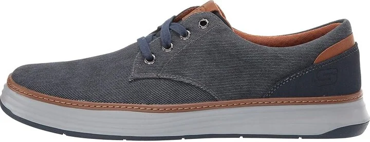 SKECHERS Moreno Men's Lace up casual Shoes Navy : 7 D - Medium, Canvas - Image 7