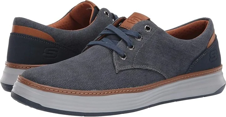 SKECHERS Moreno Men's Lace up casual Shoes Navy : 7 D - Medium, Canvas
