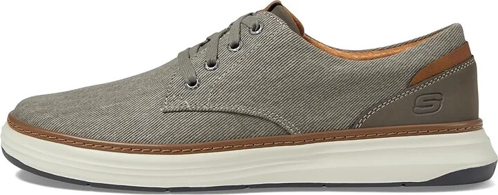 SKECHERS Moreno Men's Lace up casual Shoes Taupe : 7 D - Medium, Canvas - Image 7