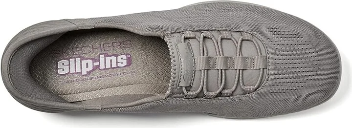 SKECHERS Newbury St - Lightly Hands Free Slip-Ins Women's Shoes Taupe : 5.5 B - Medium, Textile - Image 2