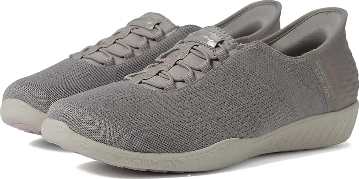 SKECHERS Newbury St - Lightly Hands Free Slip-Ins Women's Shoes Taupe : 5.5 B - Medium, Textile