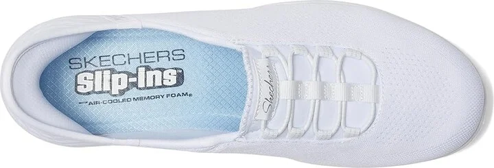 SKECHERS Newbury St - Lightly Hands Free Slip-Ins Women's Shoes White : 5.5 B - Medium, Textile - Image 2