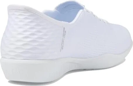 SKECHERS Newbury St - Lightly Hands Free Slip-Ins Women's Shoes White : 5.5 B - Medium, Textile - Image 4
