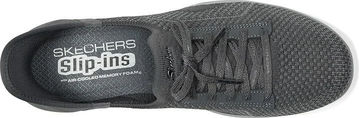 SKECHERS Newbury St - Our Time Hands Free Slip-Ins Women's Shoes Charcoal : 5.5 B - Medium, Synthetic - Image 2