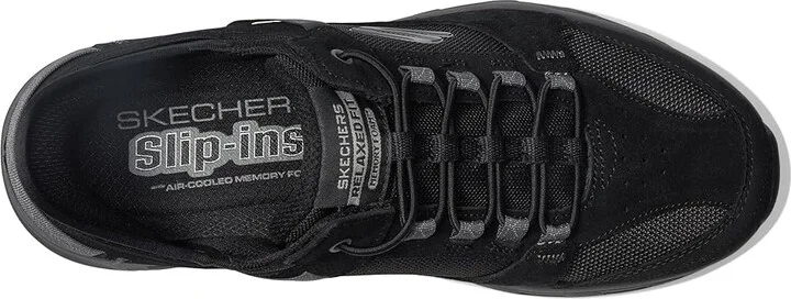 SKECHERS Oak Canyon Consistent Winne Hands Free Slip-In Men's Shoes Black : 9.5 D - Medium, Suede - Image 2