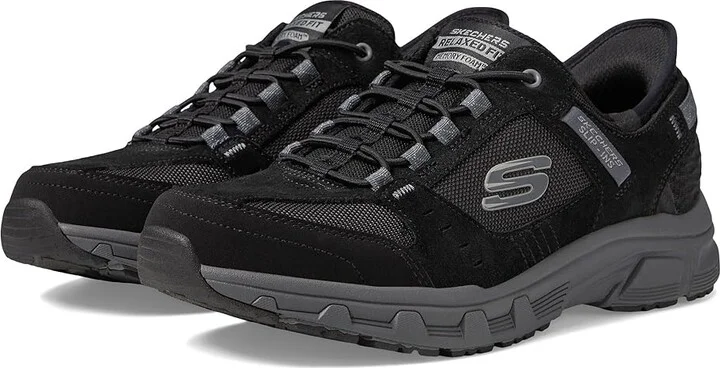 SKECHERS Oak Canyon Consistent Winne Hands Free Slip-In Men's Shoes Black : 9.5 D - Medium, Suede