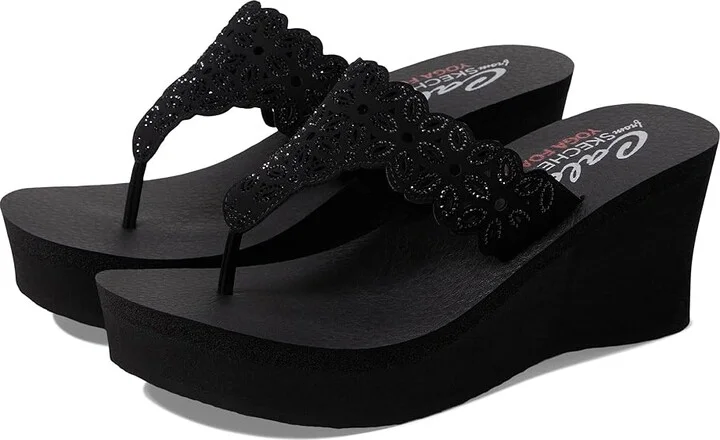 SKECHERS Padma Women's Shoes Black/Black : 10 B - Medium, Textile