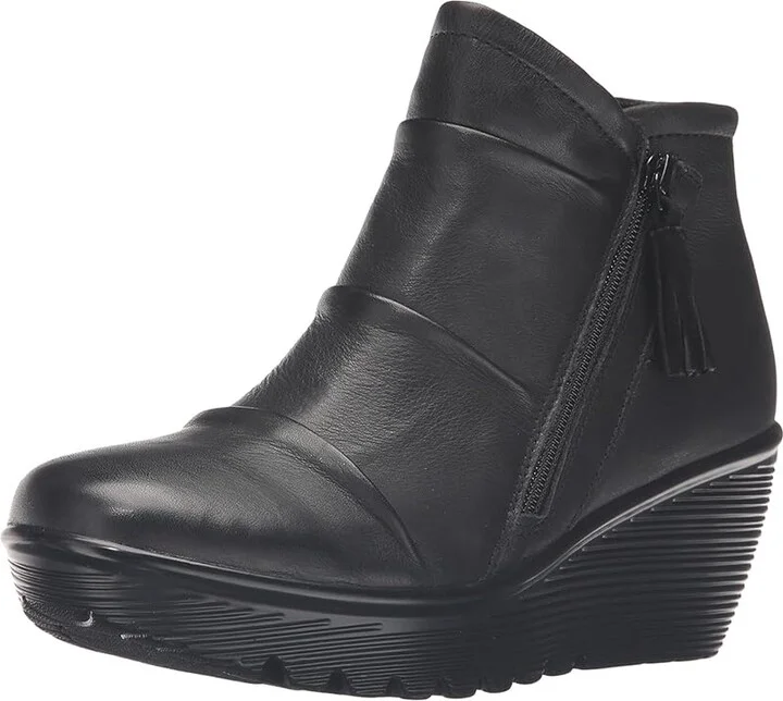 SKECHERS Parallel - Double Trouble Women's Zip Boots Black : 8.5 B - Medium, Leather - Image 2