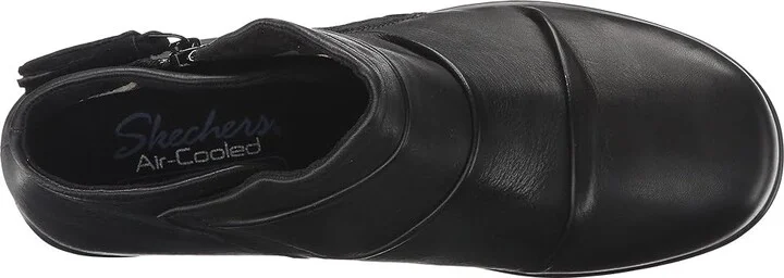 SKECHERS Parallel - Double Trouble Women's Zip Boots Black : 8.5 B - Medium, Leather - Image 3