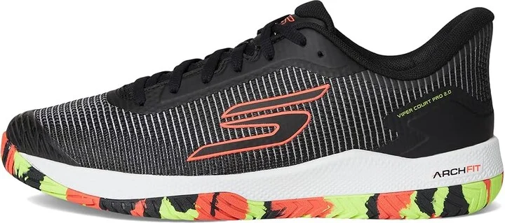 SKECHERS Pickleball Viper Court Pro 2.0 Sneaker Men's Running Shoes Black/Multi : 9.5 D - Medium, Rubber - Image 6