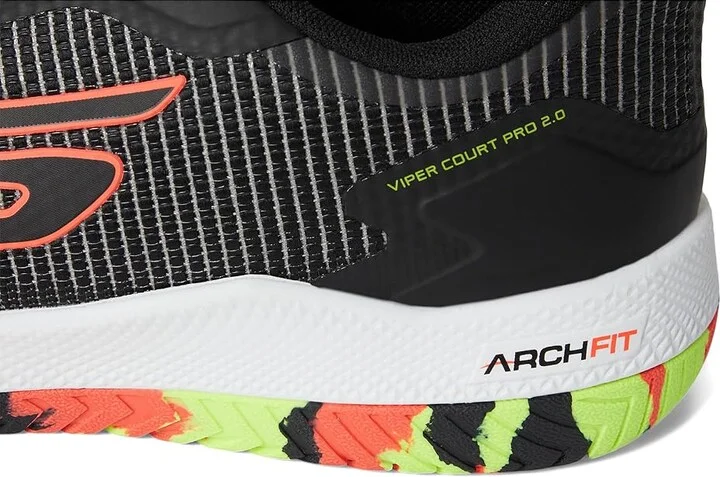 SKECHERS Pickleball Viper Court Pro 2.0 Sneaker Men's Running Shoes Black/Multi : 9.5 D - Medium, Rubber - Image 7