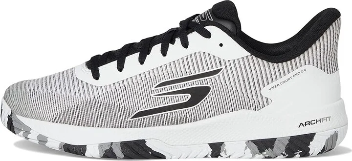 SKECHERS Pickleball Viper Court Pro 2.0 Sneaker Men's Running Shoes White/Black : 12 D - Medium, Rubber - Image 6