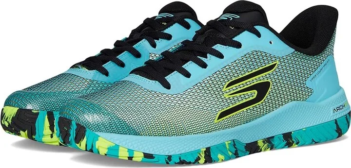 SKECHERS Pickleball Viper Court Pro 2.0 Sneaker Men's Shoes Aqua/Mint : 11 D - Medium, Synthetic