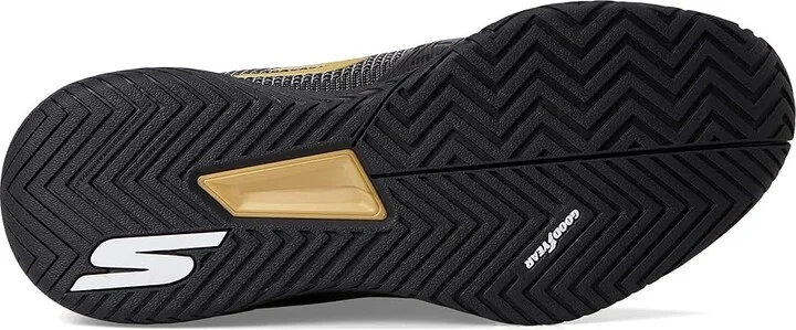 SKECHERS Pickleball Viper Court Pro 2.0 Sneaker Men's Shoes Black/Gold : 10.5 D - Medium, Synthetic - Image 3
