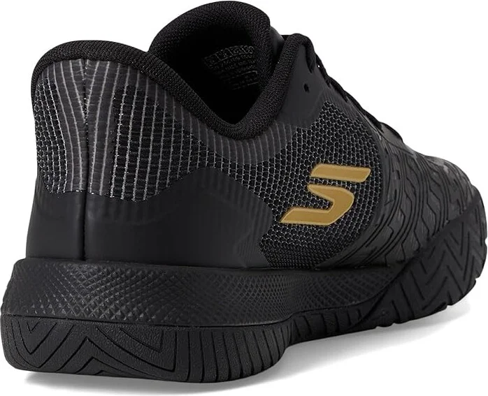 SKECHERS Pickleball Viper Court Pro 2.0 Sneaker Men's Shoes Black/Gold : 10.5 D - Medium, Synthetic - Image 4