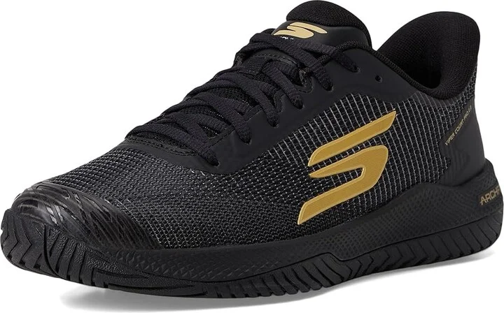 SKECHERS Pickleball Viper Court Pro 2.0 Sneaker Men's Shoes Black/Gold : 10.5 D - Medium, Synthetic - Image 5