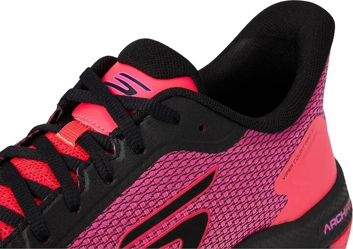 SKECHERS Pickleball Viper Court Pro 2.0 Sneaker Men's Shoes Black/Hot Pink : 10 D - Medium, Synthetic - Image 7