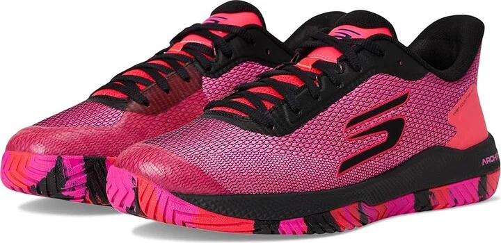 SKECHERS Pickleball Viper Court Pro 2.0 Sneaker Men's Shoes Black/Hot Pink : 10 D - Medium, Synthetic