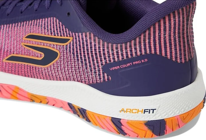 SKECHERS Pickleball Viper Court Pro 2.0 Sneaker Women's Running Shoes Purple : 6 B - Medium, Synthetic - Image 7