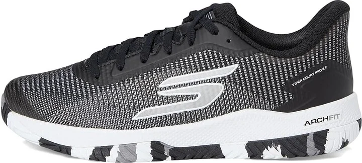 SKECHERS Pickleball Viper Court Pro 2.0 Sneaker Women's Shoes Black/White : 9.5 B - Medium, Synthetic - Image 6