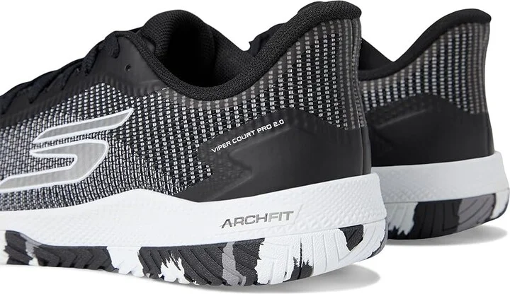 SKECHERS Pickleball Viper Court Pro 2.0 Sneaker Women's Shoes Black/White : 9.5 B - Medium, Synthetic - Image 7