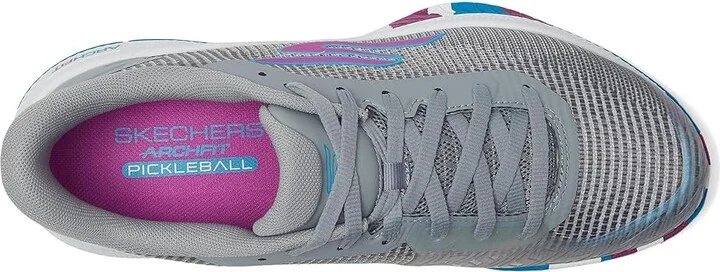 SKECHERS Pickleball Viper Court Pro 2.0 Sneaker Women's Shoes Gray : 9.5 B - Medium, Synthetic - Image 2