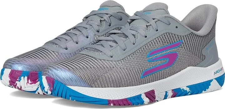 SKECHERS Pickleball Viper Court Pro 2.0 Sneaker Women's Shoes Gray : 9.5 B - Medium, Synthetic