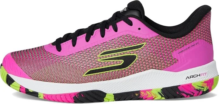 SKECHERS Pickleball Viper Court Pro 2.0 Sneaker Women's Shoes Pink/Hot Pink : 11 B - Medium, Synthetic - Image 6