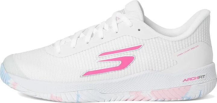 SKECHERS Pickleball Viper Court Pro 2.0 Sneaker Women's Shoes White/Multi : 7.5 B - Medium, Synthetic - Image 6