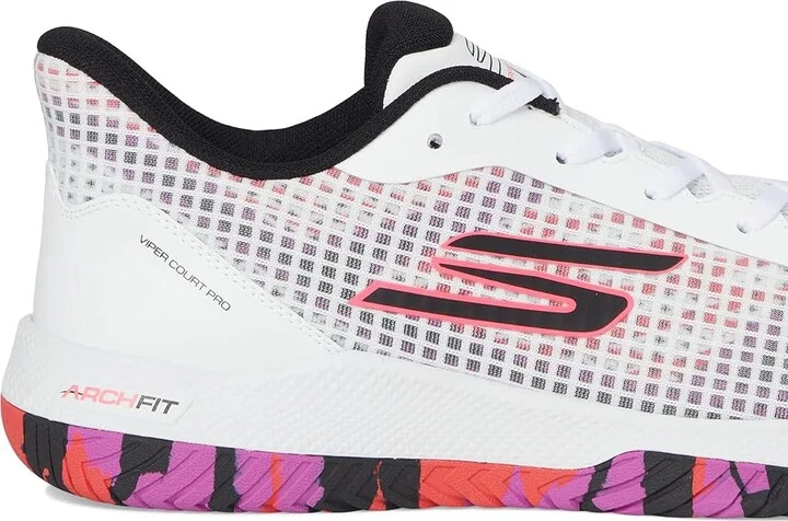 SKECHERS Pickleball Viper Court Pro Sneaker Men's Shoes White/Pink : 8 D - Medium - Image 7