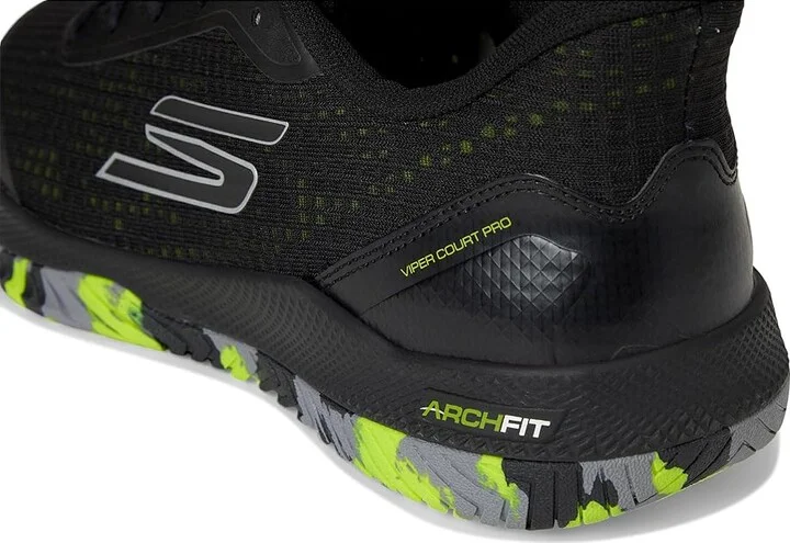 SKECHERS Pickleball Viper Court Pro Sneaker Men's Tennis Shoes Black 1 : 8.5 D - Medium, Textile - Image 7