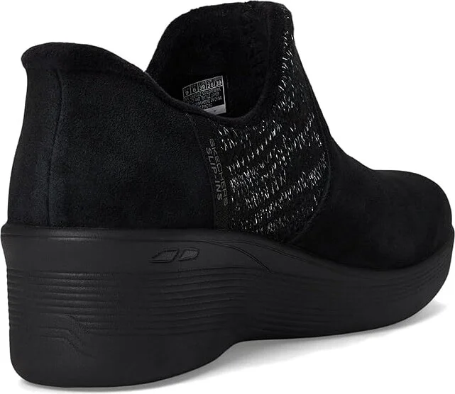 SKECHERS Pier-Lite - Lovely Autumn Martha Stewart- Hands Free Slip-Ins Women's Boots Black/Black : 5 B - Medium, Rubber - Image 4