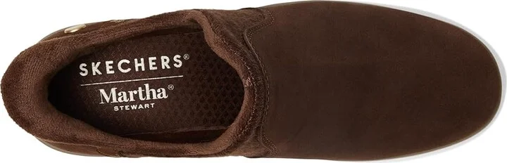 SKECHERS Pier-Lite - Lovely Autumn Martha Stewart- Hands Free Slip-Ins Women's Boots Chocolate : 5 B - Medium, Rubber - Image 2