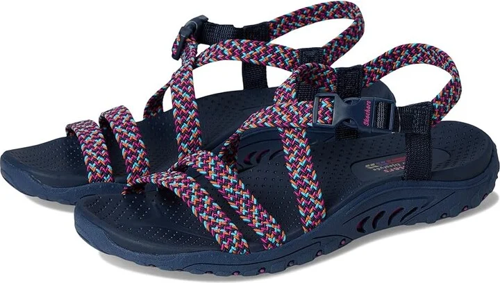SKECHERS Reggae - Adore You Women's Sandals Navy/Pink : 6 B - Medium