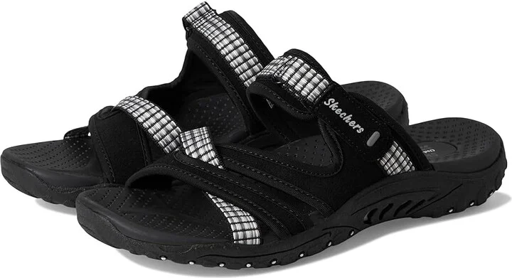SKECHERS Reggae - Color-Full Women's Sandals Black : 5 B - Medium, Leather/Textile
