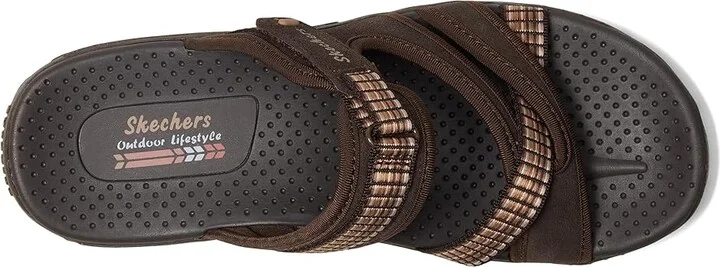SKECHERS Reggae - Color-Full Women's Sandals Chocolate : 6.5 B - Medium, Leather/Textile - Image 2