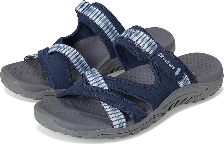 SKECHERS Reggae - Color-Full Women's Sandals Navy : 7.5 B - Medium, Leather/Textile