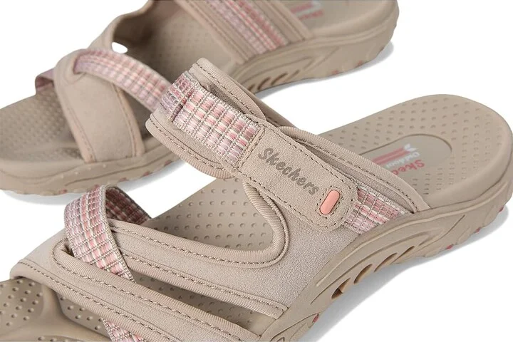 SKECHERS Reggae - Color-Full Women's Sandals Taupe : 6.5 B - Medium, Leather/Textile - Image 7