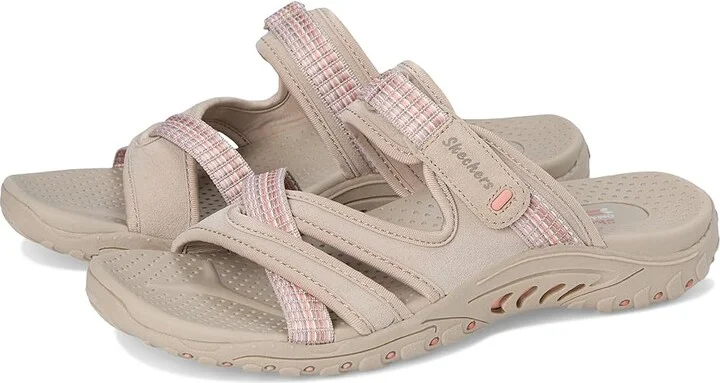 SKECHERS Reggae - Color-Full Women's Sandals Taupe : 6.5 B - Medium, Leather/Textile