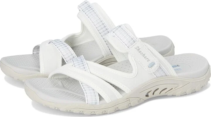 SKECHERS Reggae - Color-Full Women's Sandals White : 6.5 B - Medium, Leather/Textile