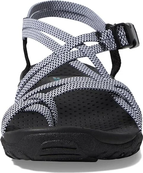 SKECHERS Reggae - Irie Mon Women's Shoes Black/White : 5.5 B - Medium, Textile - Image 3