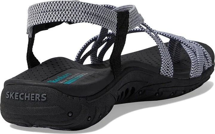 SKECHERS Reggae - Irie Mon Women's Shoes Black/White : 5.5 B - Medium, Textile - Image 5