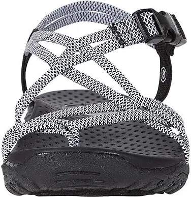 SKECHERS Reggae - Irie Mon Women's Shoes Black/White : 5.5 B - Medium, Textile - Image 6