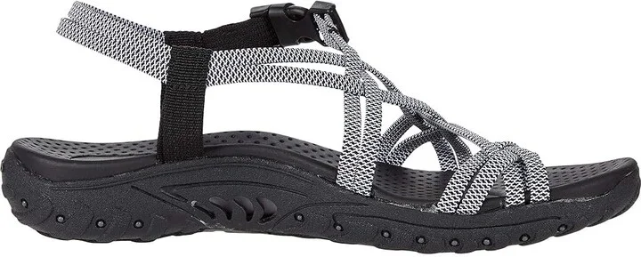 SKECHERS Reggae - Irie Mon Women's Shoes Black/White : 5.5 B - Medium, Textile - Image 8