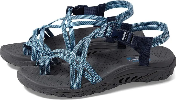 SKECHERS Reggae - Irie Mon Women's Shoes Blue/Navy : 5.5 B - Medium, Textile
